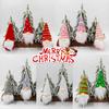 3pcs Set Knitted Faceless Doll Christmas Tree Ornaments Hanging Decorations Old Mam Doll Home DIY Holiday  New Year Supplies