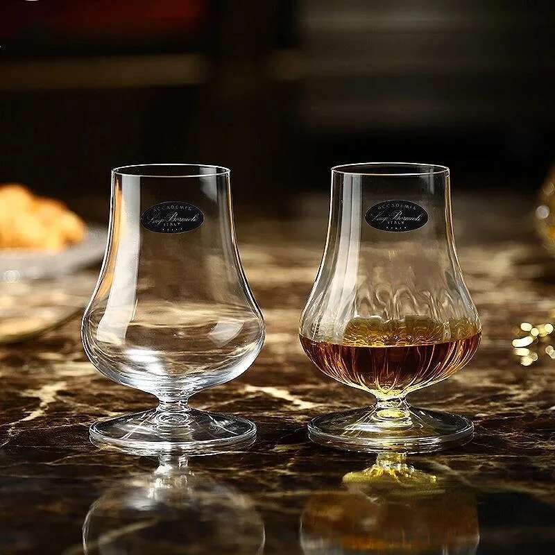 Italy Brand Bormioli Crystal Whisky Copita Nosing Glass Flame Pattern Cognac Brandy Snifter Malt Whiskey Goblet Liqueur Wine Cup