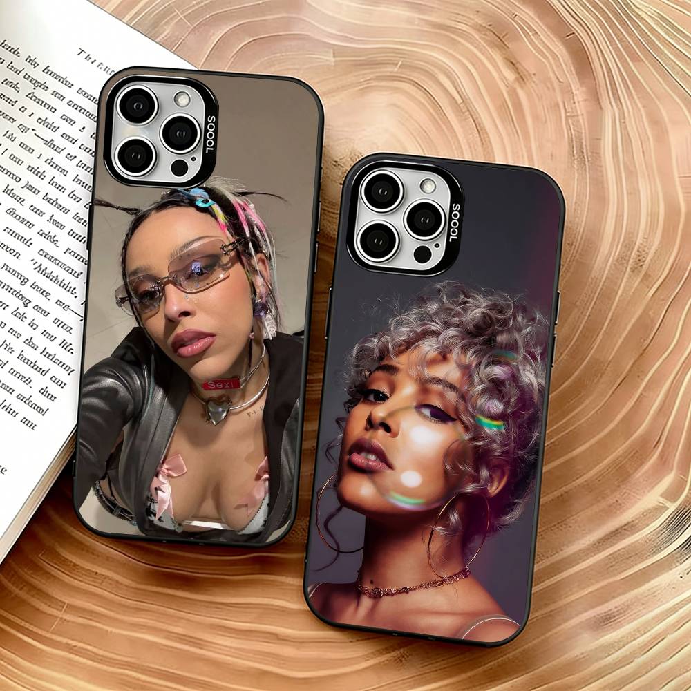 Doja Cat Singer Phone Case For iPhone 17,16,15,14,13,12,11 Plus,Pro Max,XS,Colorful Silver Black Cover