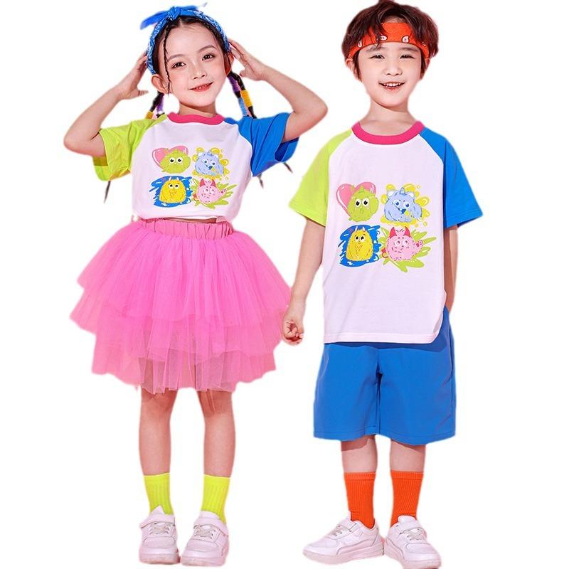 Children'S Performance Uniforms Kindergarten Graduation Photo Dance Performance Uniforms Girls' Gauze Skirts Elementary School Cheerleading Uniforms