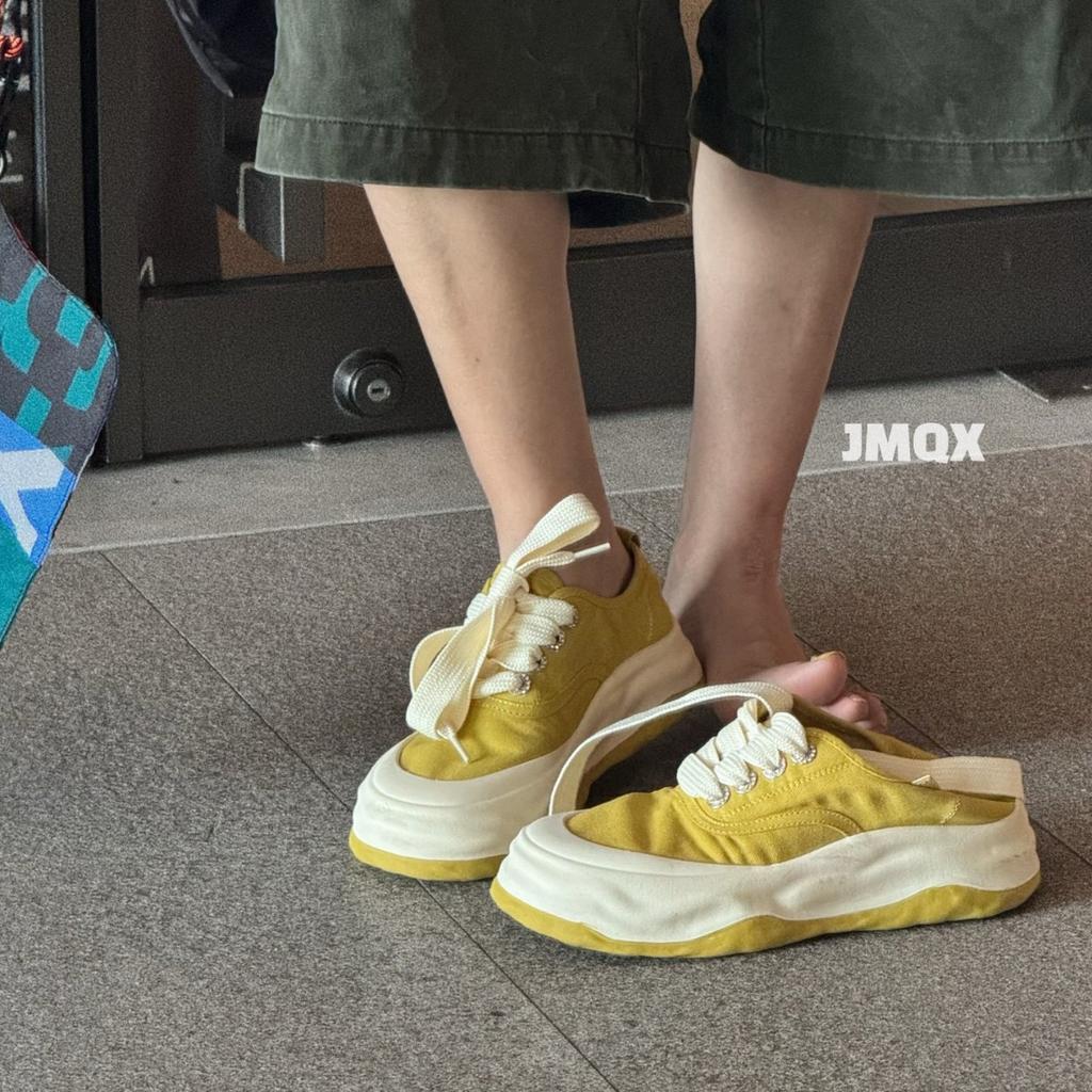 2025 spring and summer new canvas fashion platform heightening lace-up casual shoes women's versatile casual sports board shoes