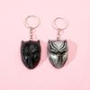 Cool Anime Avenger Black Panther Mask Metal Car Keychain Men Women Bag Pendant Key Ring Key Holder