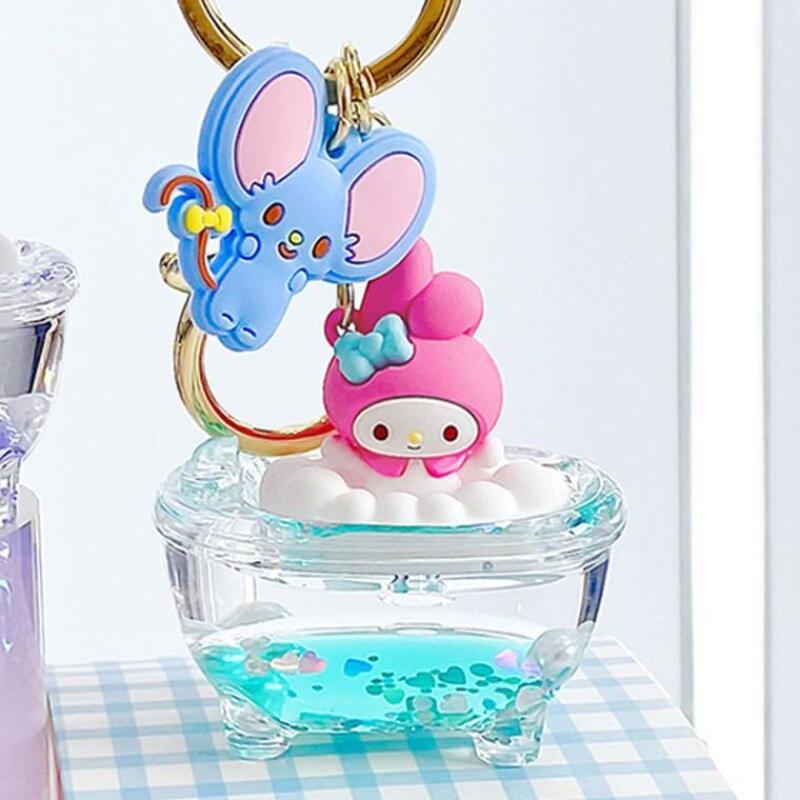 Sanrio Bath 3D Figure Glitter Keychain - My Melody