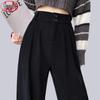 LANGSHA Women's 2025 A/W High-Waist Chenille Wide-Leg Suit Pants