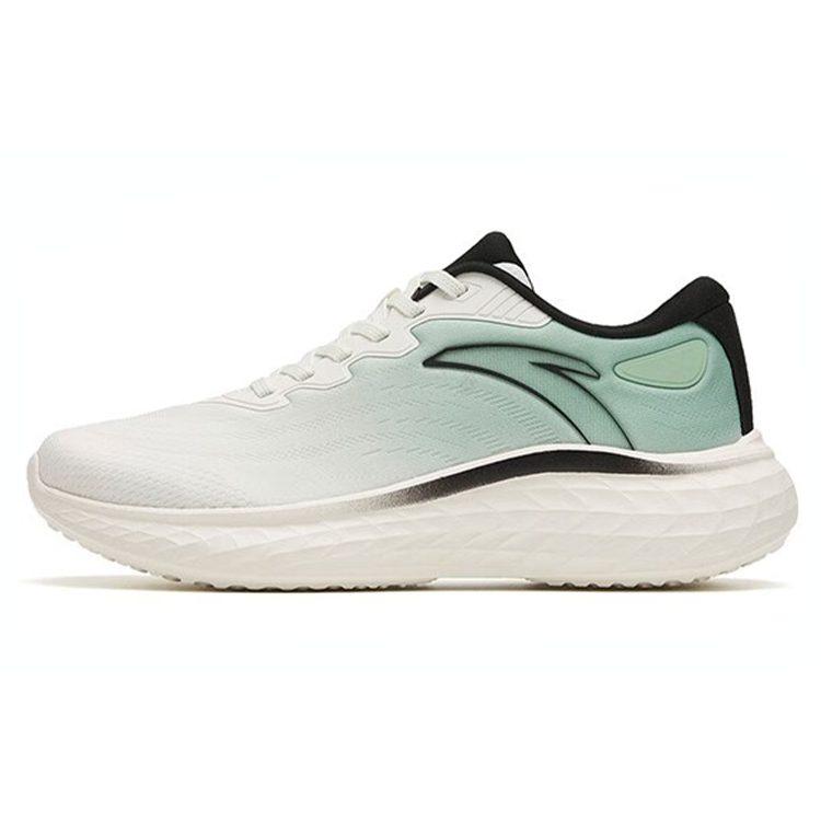 Anta Cushioning Slip Resistant And Breathable Low top Running Shoes Men's White Green 912315572-4