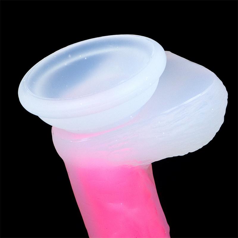 Ženské dildo Silikonové produkty Simulace Dospělý Malý Průhledný Svítící Měkké Sexuální Hračky