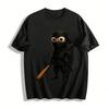 Cute Big-eyed Ninja Print Casual Tshirt Unisex Trendy Cool Top Pure Cotton T-shirt