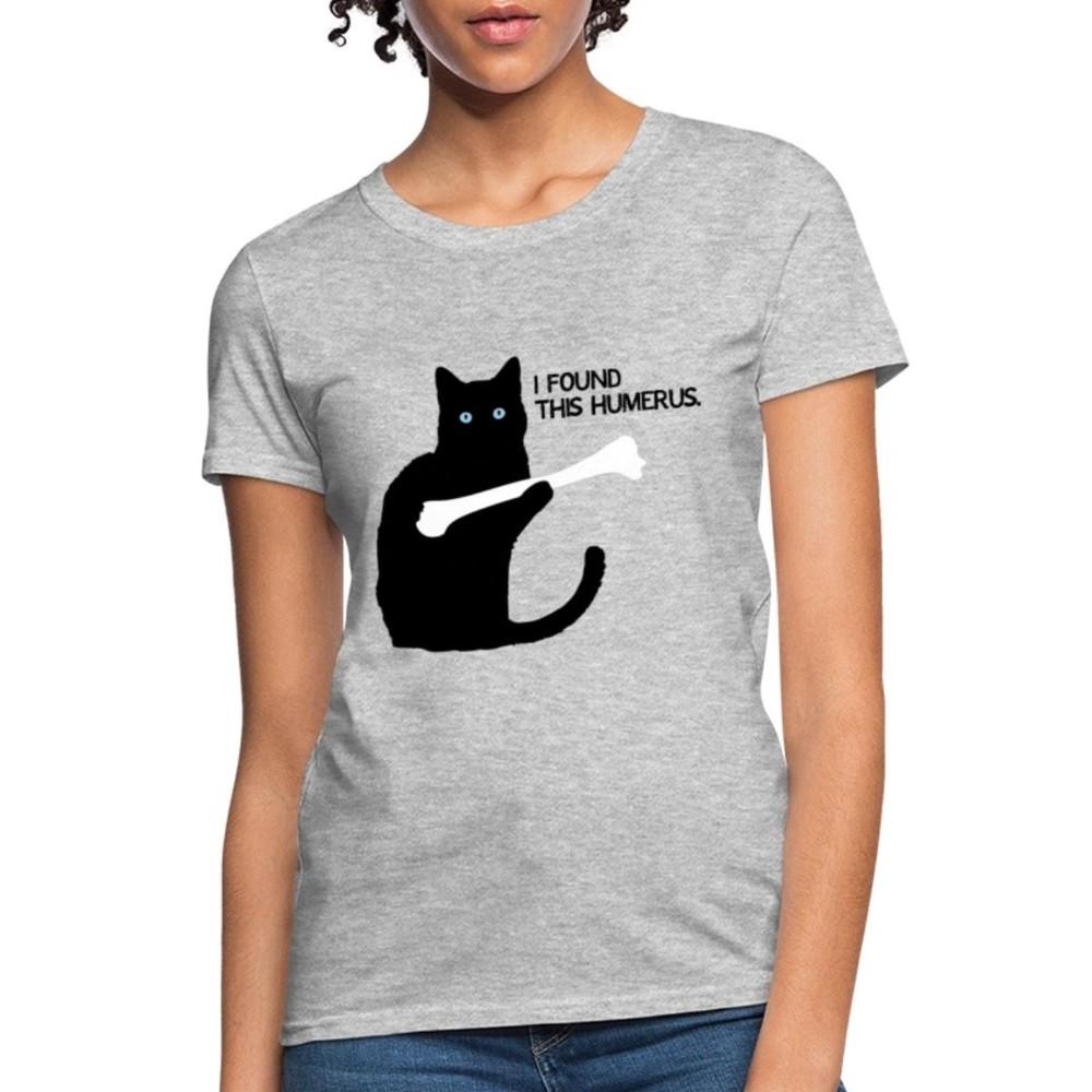 I Found This Humerus Black Cat Women s T-Shirt 3XL
