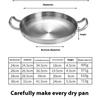 Handle Frying Pan Stainless Steel Paella Pan with Gold Handle Cooking Pot Seafood Rice Pans Non Stick  Skillet Kitchen Cookware