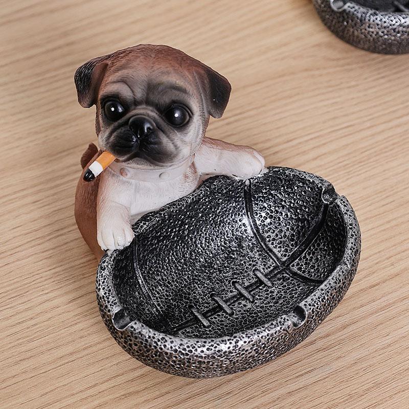 Creative Puppy Cat Dog Ashtray, Anti Fly Ash Ashtray, Home Living Room Office Funny Ashtray, Birthday Gift for Boyfriend