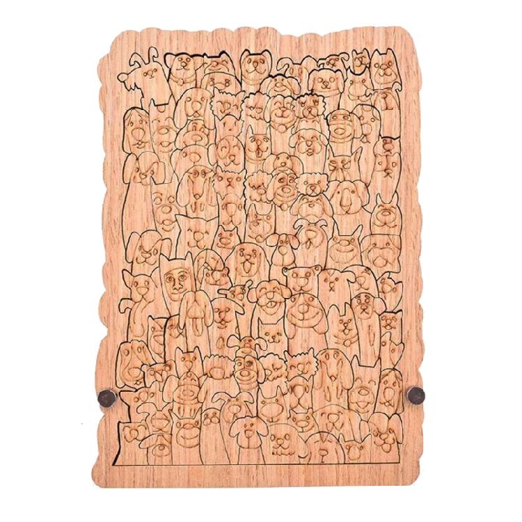 

Dog/Cats Shape Wooden Puzzle Wooden Jigsaws Puzzle for Adults Unique Animal Shape Wood Cut Puzzle Gift for Puzzle Lover