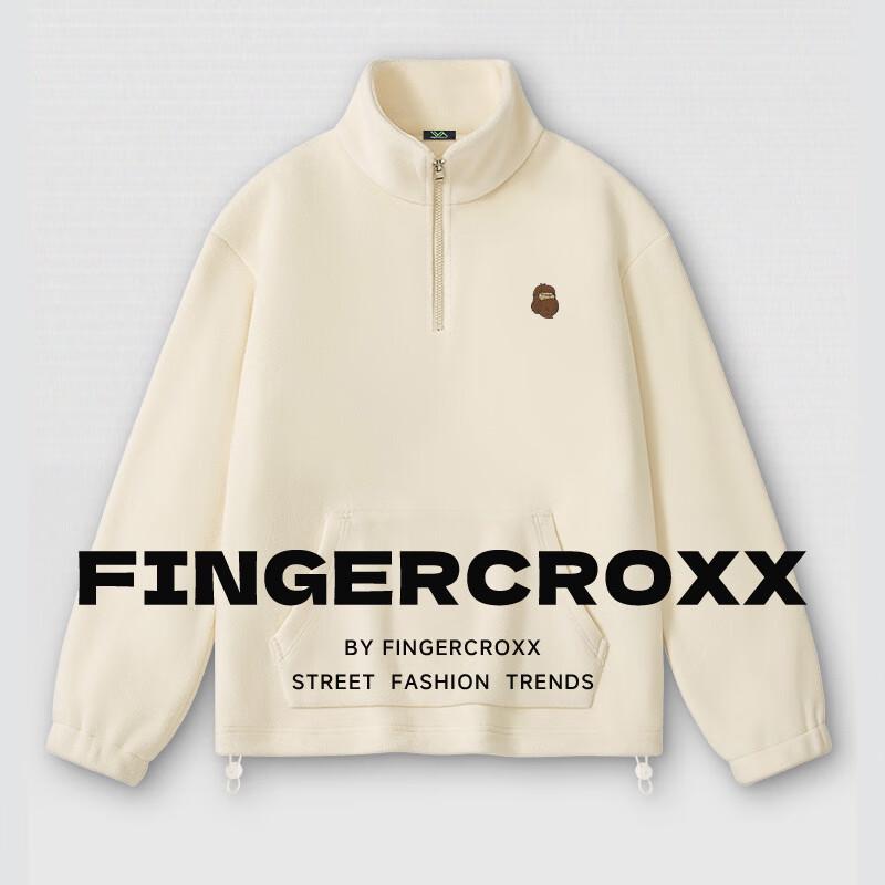 Fingercroxx Men's Winter Half-Zip Thickened Fleece Sweatshirt