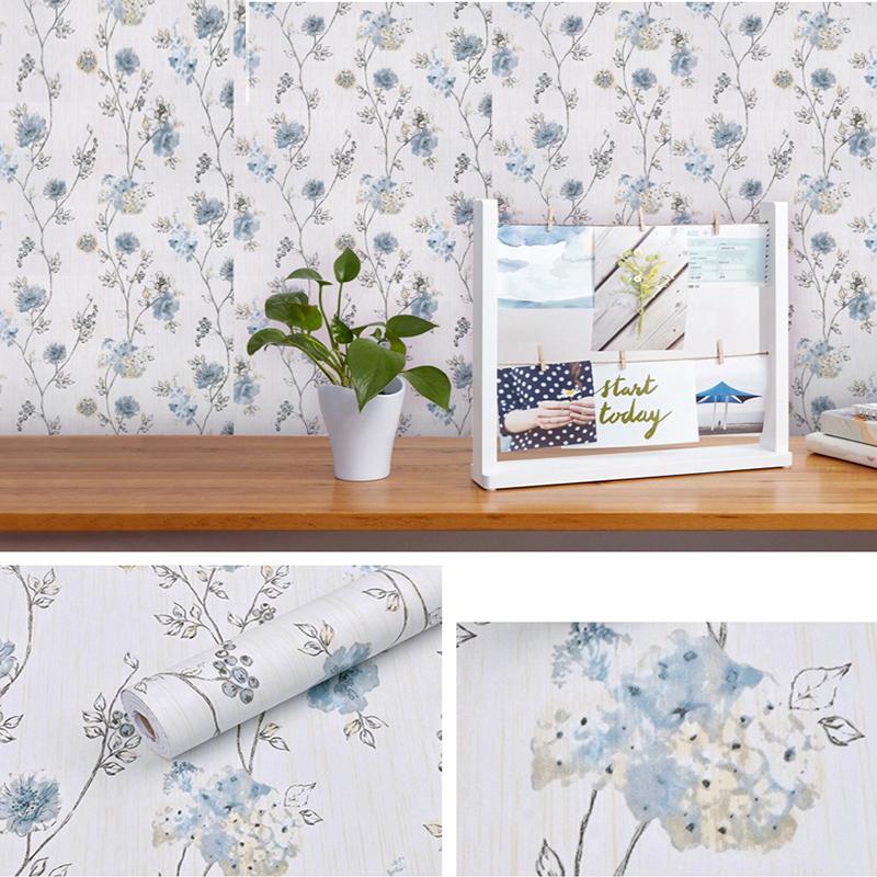 Vinyl Floral Leaf Peel and Stick Wallpaper Self Adhesive Contact Paper Removable Waterproof Wallpaper For Furniture Renovation