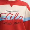 FILA Original Simple Fashion Retro Sports Casual Trendy Striped Comfortable Versatile Round Neck Pullover Sweatshirt Women sweatshirt F11W619206FBG
