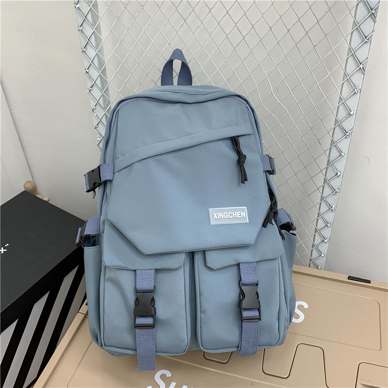 School bag male Korean version college student high school student large capacity junior high school student trend backpack female ins computer bag