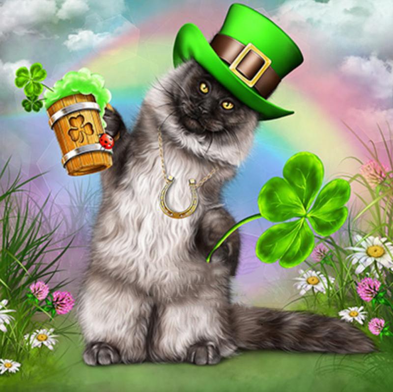 5D DIY Diamond Painting Cat Cross Stitch Kits Diamond Embroidery Animal Needlework Mosaic Full Square Decor For Home