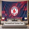 Benutzerdefinierte Namens-Text-Wandteppich Boston Red Sox Personalisierter Polyester-Wandteppich für Schlafzimmer und Zimmer