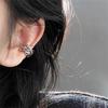 Elegant Zircon Stacked Ear Cuff: Trendy, Non-Piercing Multi-Layer Metal Earrings