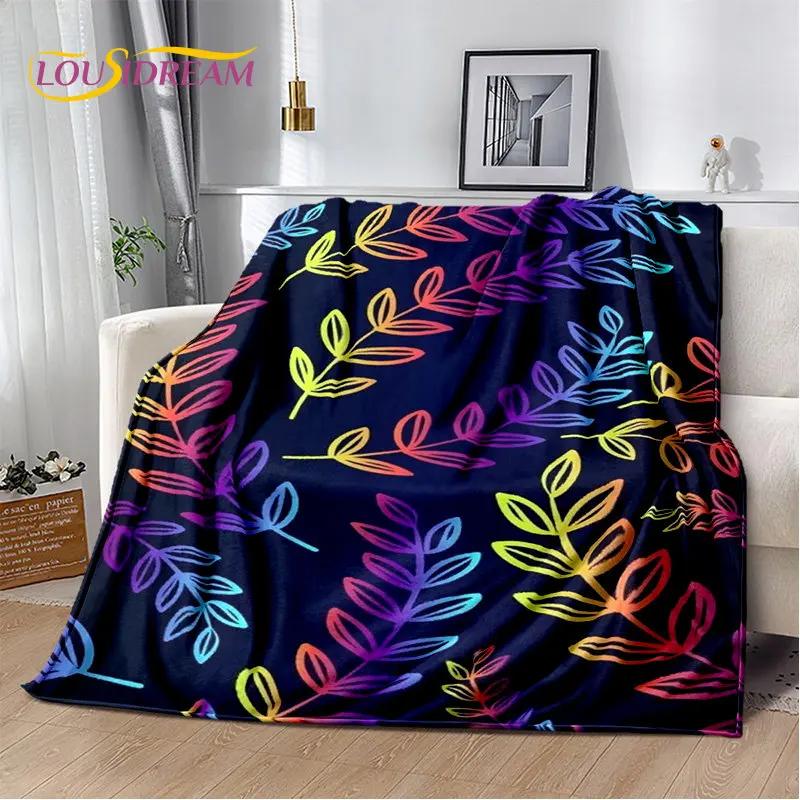 Plantain Leaf Tropical Plant Leaf Soft Plush Blanket,Flannel Blanket Throw Blanket for Living Room Bedroom Bed Sofa Picnic Cover