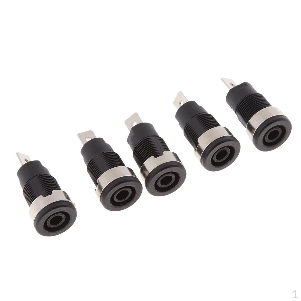 5 Piece 4mm Banana Receptacle Speaker Cable Connectors 32A