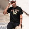 New York 82 Hollow Out Word Print Unisex Washed Tshirt Summer Casual T Shirts All Soft Tee Loose Hip Hop Streetwear 2026 New Mode