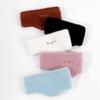 Winter Knitted Faux Mink Warm Ear-Protective Headband Women Stretch Wide Band Outdoor Cycling Sports