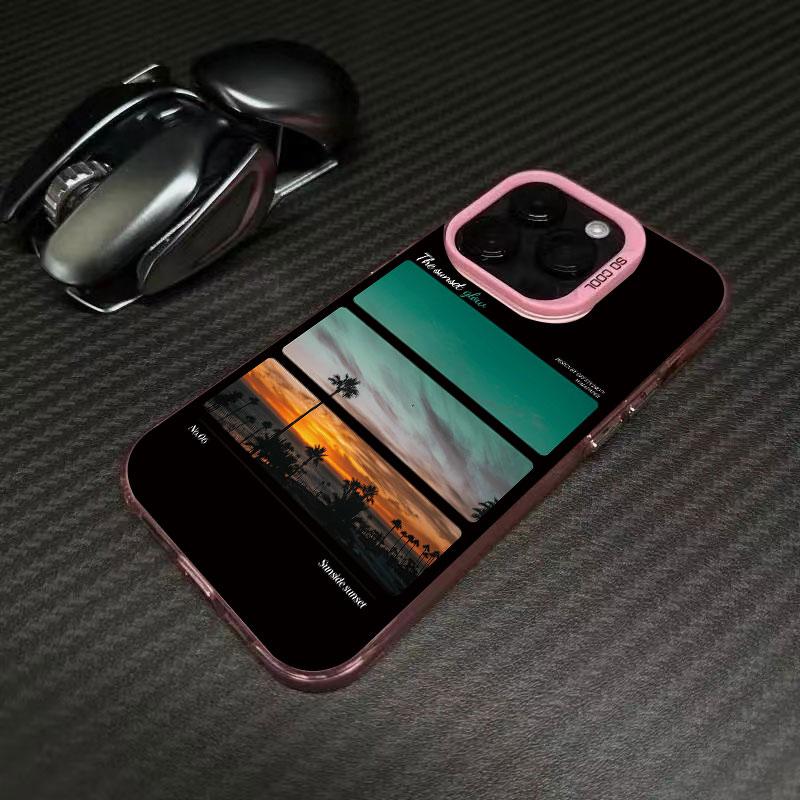 Urban Sunrise Poster Phone Case For iPhone 16 15 14 13 12 11 Pro Max X XS XR 7 8 16 Plus SE2 Shockproof Silicone Soft TPU Cover