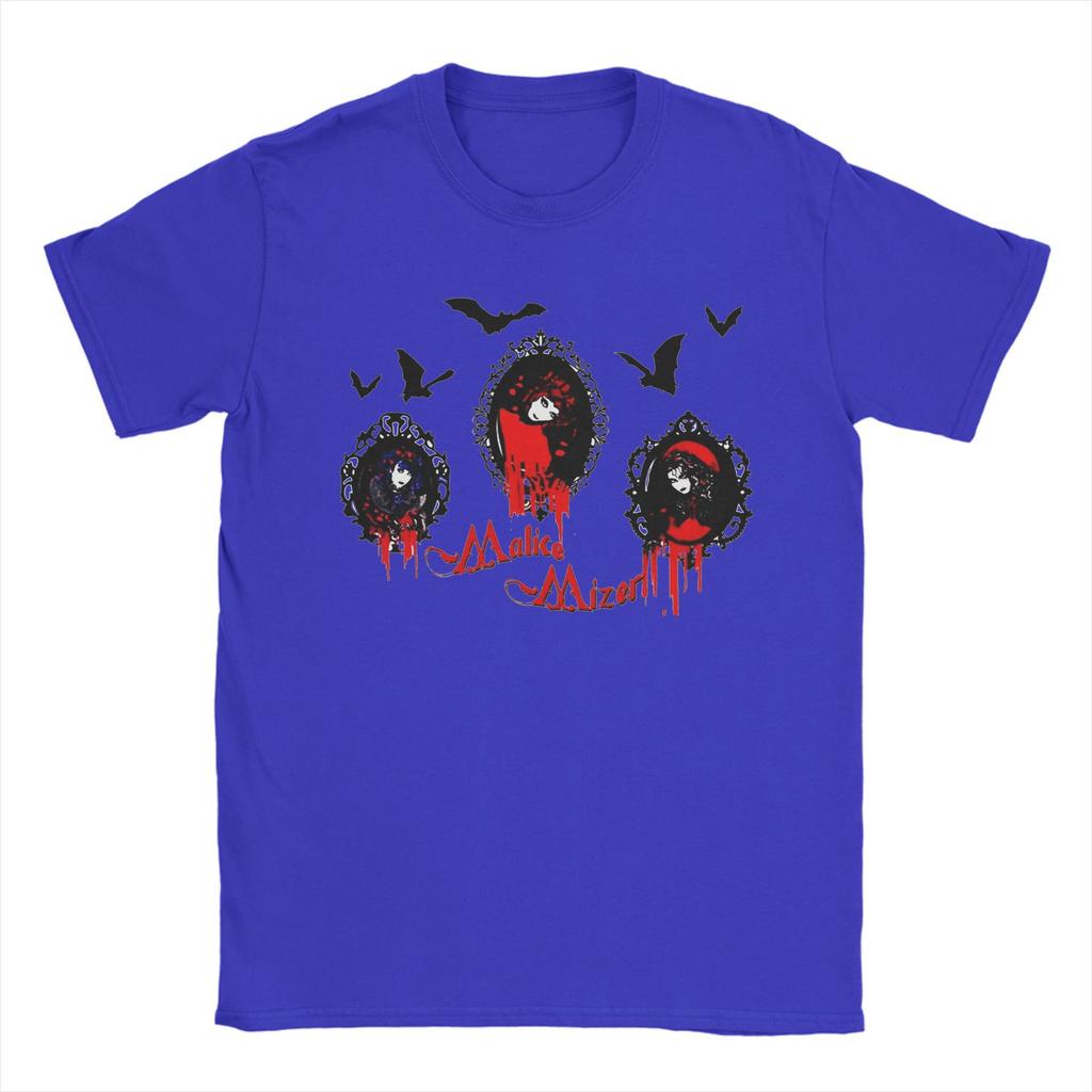 Men T-Shirt Malice Mizer Visual Kei Japanese Gothic Casual 100% Cotton Tees Short Sleeve  T Shirt Round Neck Clothing
