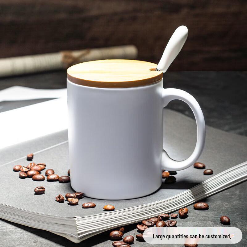 Qiwei Matte Black Large Ceramic Coffee Mug