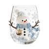 3D Embossed Christmas Wine Glass Reindeer Santa Claus Xmas Glass Cup Tree Snowman Raised Glassware Holiday Table Decor