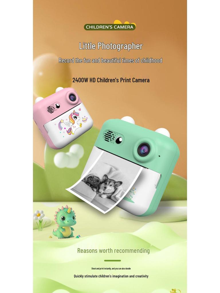 High-Definition Instant Mini Camera for Kids with Thermal Printing