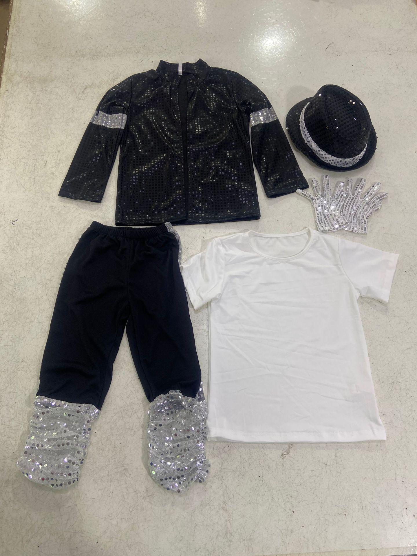 Michael Jackson Skatuves Sequins Tērpu Komplekts