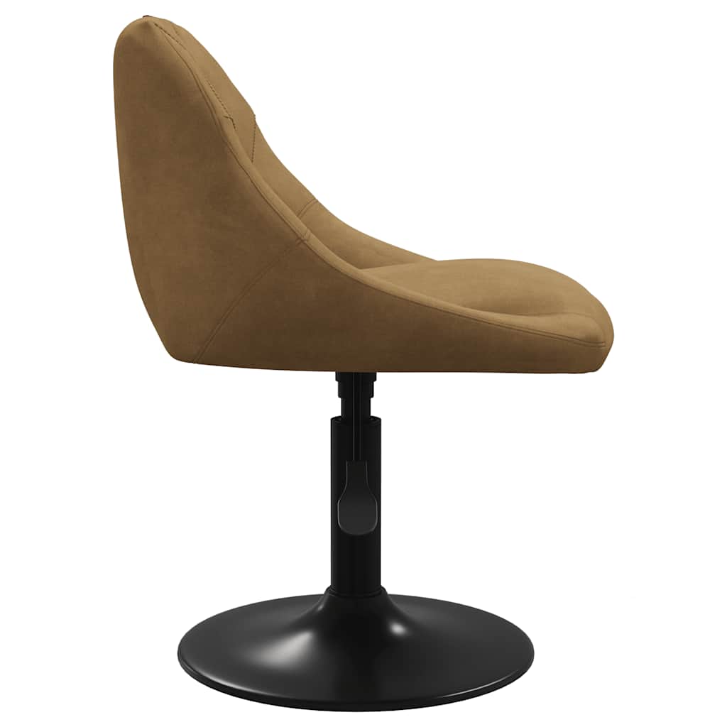 Vidaxl Dining Chair, Brown, Upholstered In Velvet