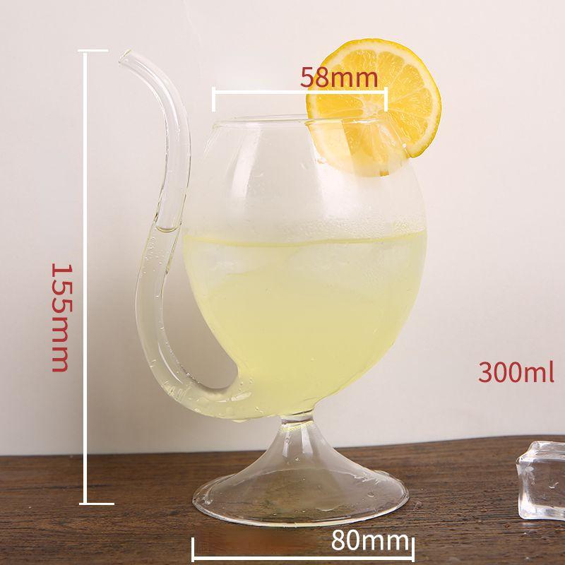 Nordisches Kreatives Cocktailglas Vampirbecher Whiskey Wein Milch Saft Glas mit Strohhalm für Heimparty Bar Club Eichhörnchenbecher