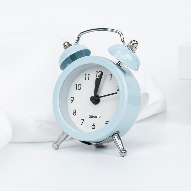 Creative Children's Alarm Clock On the Head of the Student's Bedside Cute Cartoon Silent Simple Bedroom Mini Loud Table Alarm Clock