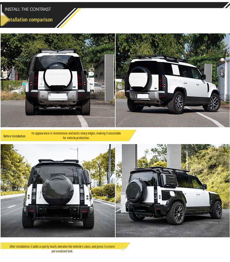 Carbon Fiber Style Rear Spoiler Lip for Land Rover Defender 90/110/130