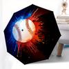 1pc Baseball Splash ArtworkUmbrella with Plastic Handle,Suitable for All Seasons Home Travel Outdoor UmbrellaB1736