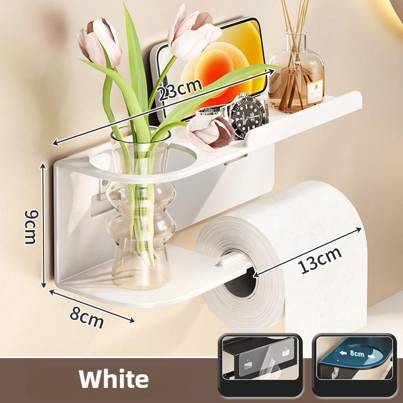 Toilet Paper Dispenser Wall Mounted - Jumbo Roll Holder with Tissue Box Cover, Heavy-Duty Bathroom Accessory for Hotel/Office