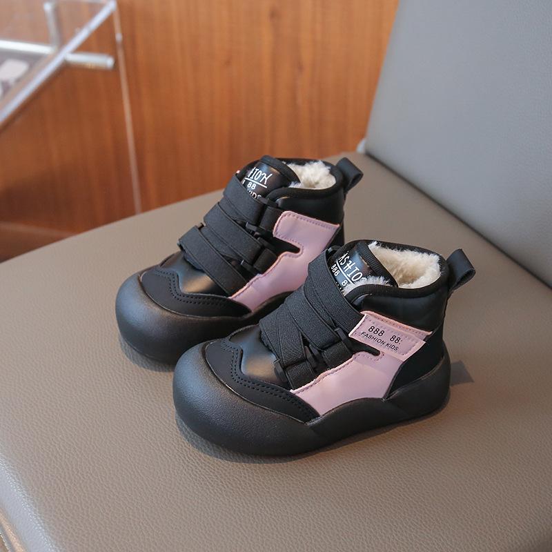 Wodoodporne Zimowe Buty Śniegowce dla Dziewcząt, Edycja 2025 - Ciepłe, Wyściełane Aksamitem, Gruba Bawełna, Rozmiary Średnie i Duże