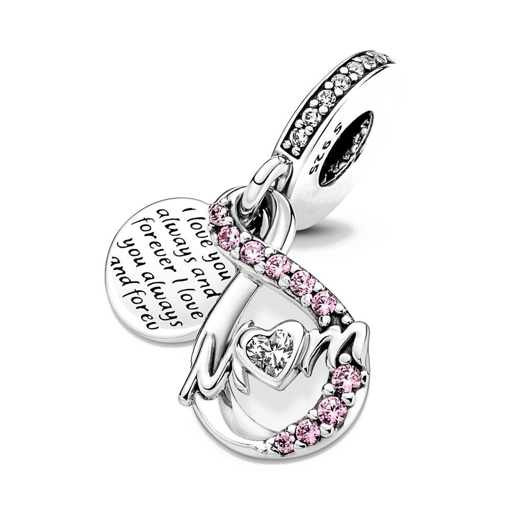 New 925 Sterling Silver Mother 'S Day Gift Mom Heart Lock Dangle Diy Fine Beads Fit Fashion Charms Jewerly Bracelet Accessories