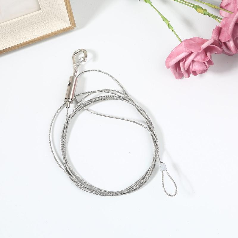 2Pcs Stainless Steel Exhibition Art Gallery Picture Display Wire Cable Hook Painting Frame Wire Cable Hook Hanging Tools