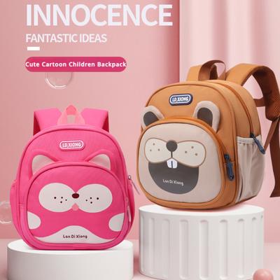 2025 New Cute Cartoon Kindergarten Book Bag Lightweight Waterproof Oxford Small Backpack School Open Must Have 3-Year-Old Boys and Girls Baby Satchel