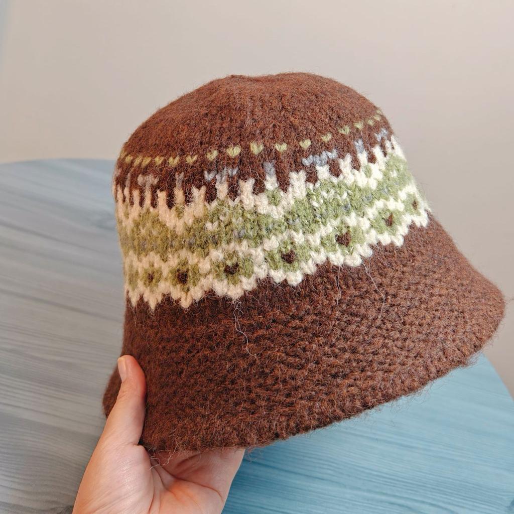 Female Knitting Bucket Hats Harajuku Bucket Hat Fishing Outdoor Panama Hip Hop Cap Men's  for Fisherman Caps Women