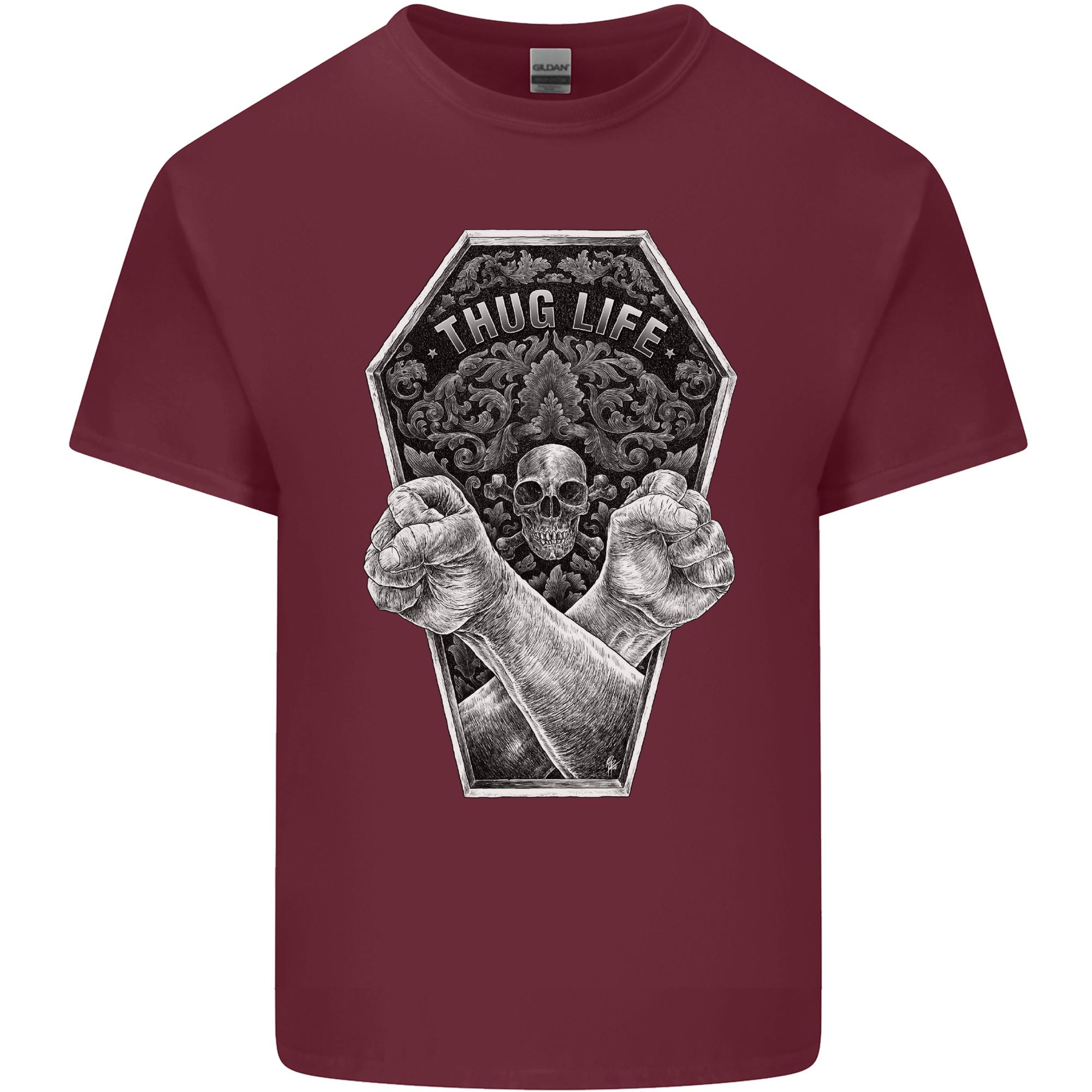 Thug Life Skulls Unisexs Light Cotton TShirt S