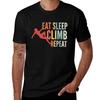 Eat Sleep Climb Repeat Tshirt Moisture Wicking Athletic Tshirt