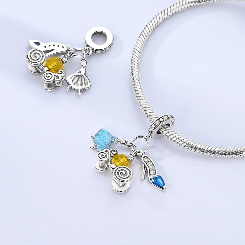 100% Copper Luggage Earth Camera Golf Rugby Helmet Charms Pendants Fit Qikaola Original Bracelets Diy Jewelry