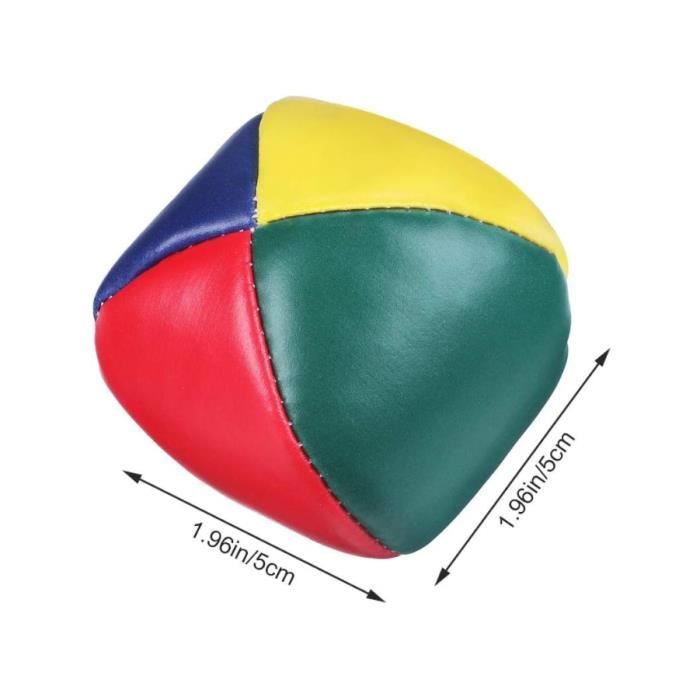 Balles de Jonglage - Mini Balles en Cuir PU - 6 Pack - Multicolore - 5 x 5 cm