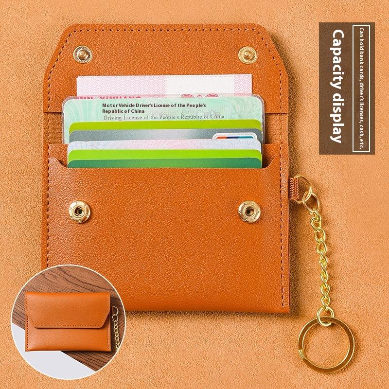 Ultracienki Portfel na Karty, Damski Mały Mini Breloczek, Zintegrowana Saszetka na Monety, Prosty Pokrowiec na Kartę ID, Wielofunkcyjny Wizytownik.