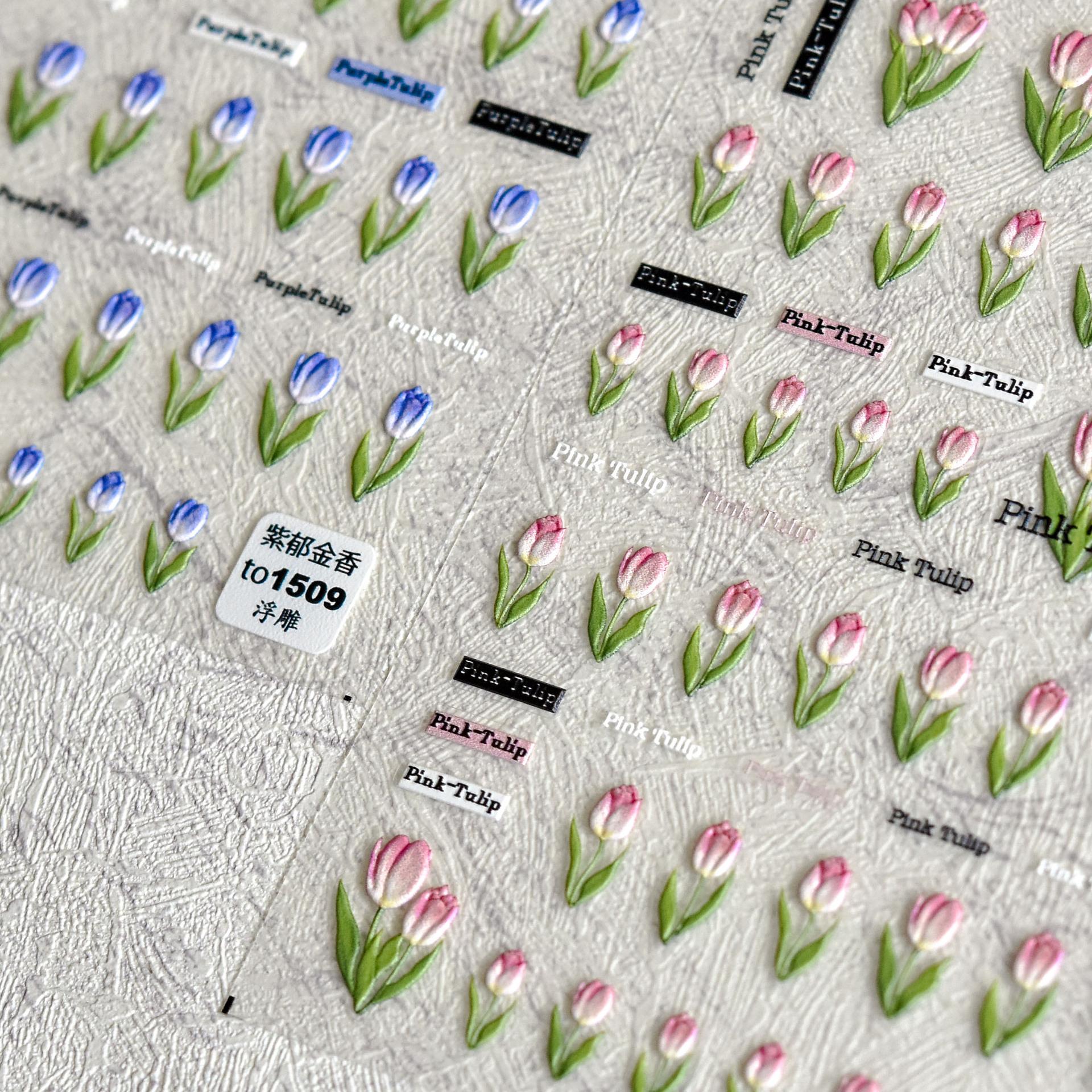 Рельефные наклейки для ногтей в виде тюльпанов. Изготовление своими руками креативных — фото 6