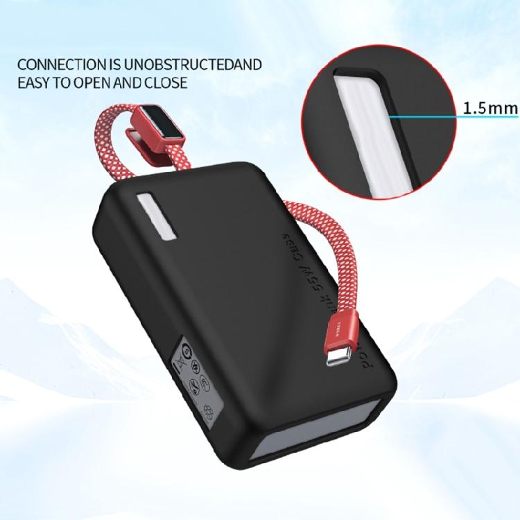 Open Port Silicone Powerbank Cover for 20000Mah 55W PB545 Powerbank, Fitted Case for Daily Carry Use Protectors
